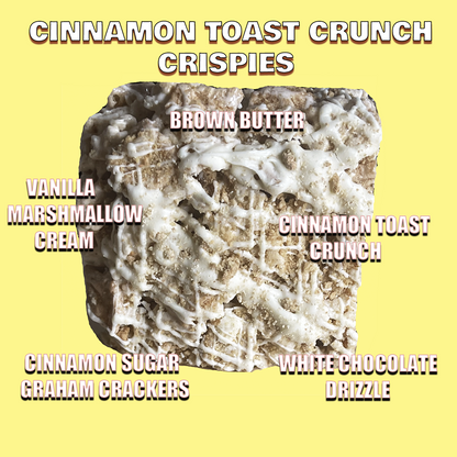 Cinnamon Toast Crunch Rice Crispy Treat| 8x8 Inch Pan