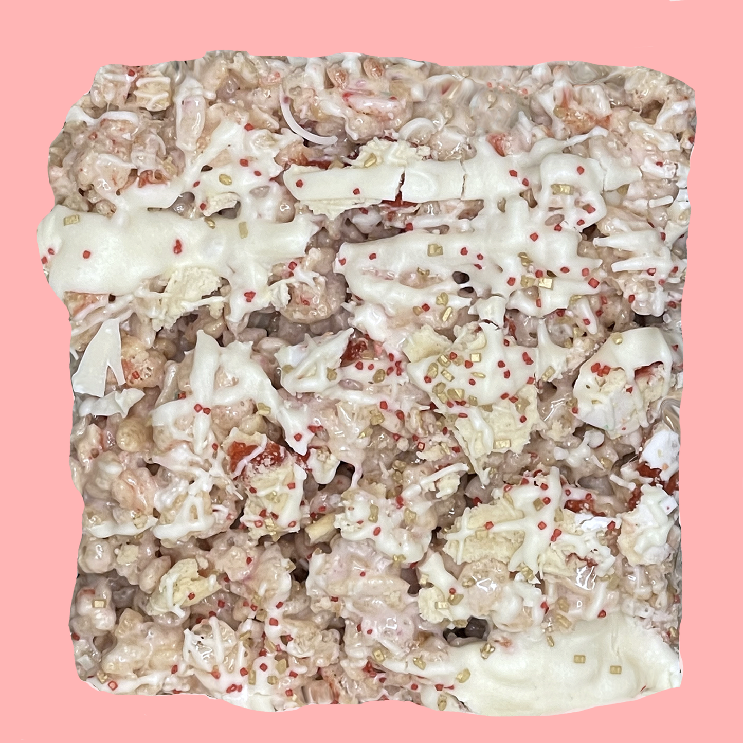 Strawberry Pop-Tart Rice Krispy Treats | 8x8 Inch Pan